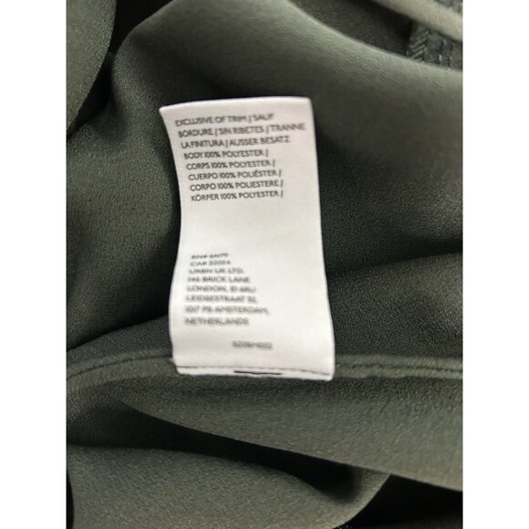 BHLDN Antropologie Women Remy Cowl-Neck Faux-Wrap Satin Gown Green Dress Maxi 4 - Picture 5 of 14